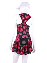Load image into Gallery viewer, The Sandra Dee Dress offers a playful, fun, and very flirty look. Our dress is fitted, and flares out at the skirt. It is perfect for tennis, running and golf (with our Leg Lengthening Leggings), and of course, a trip to your after-court party with your friends. It was designed for confident women like you!
