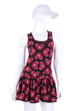 Load image into Gallery viewer, The Sandra Dee Dress offers a playful, fun, and very flirty look. Our dress is fitted, and flares out at the skirt. It is perfect for tennis, running and golf (with our Leg Lengthening Leggings), and of course, a trip to your after-court party with your friends. It was designed for confident women like you!
