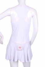 Load image into Gallery viewer, The Sandra Dee Dress offers a playful, fun, and very flirty look. Our dress is fitted, and flares out at the skirt. It is perfect for tennis, running and golf (with our Leg Lengthening Leggings), and of course, a trip to your after-court party with your friends. It was designed for confident women like you!
