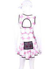 Load image into Gallery viewer, Limited Sandra Mee Court To Cocktails Tennis Dress Pink Hearts &amp; Net
