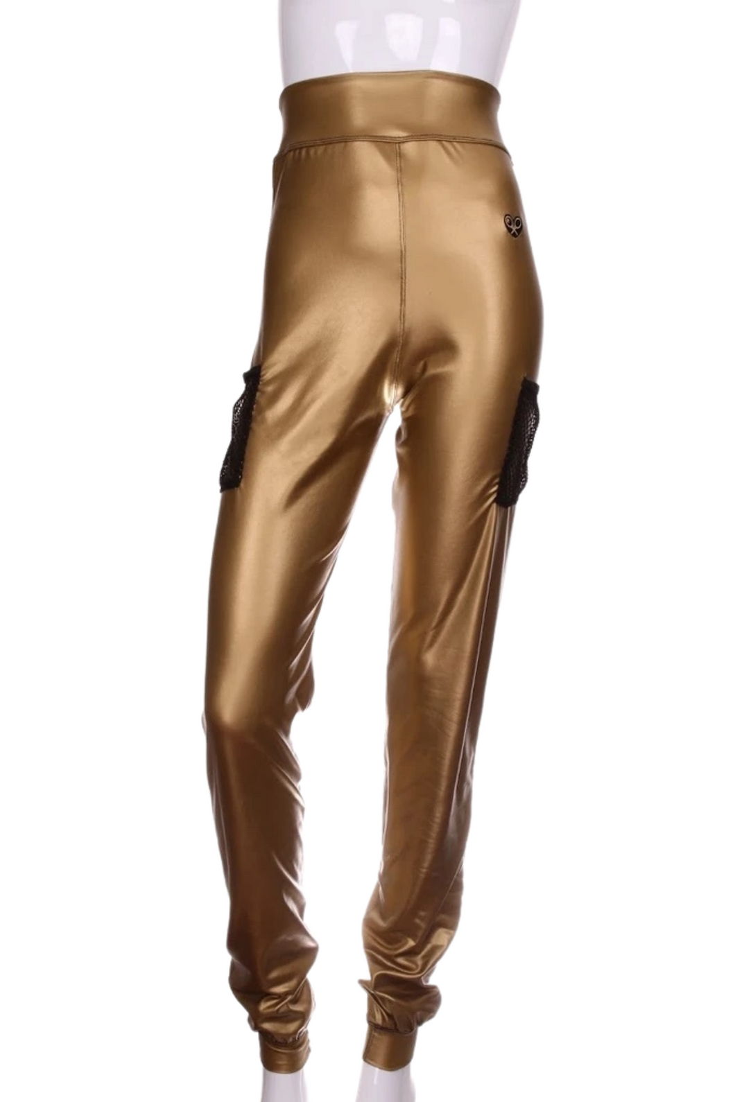 Pleather Gold High + Long Warm Up Pants - I LOVE MY DOUBLES PARTNER!!!