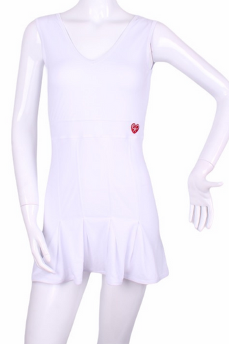 Short White Angelina Court to Cocktails Tennis Dress - I LOVE MY DOUBLES PARTNER!!!