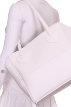 Load image into Gallery viewer, Snow White Mini LOVE Tote - I LOVE MY DOUBLES PARTNER!!!
