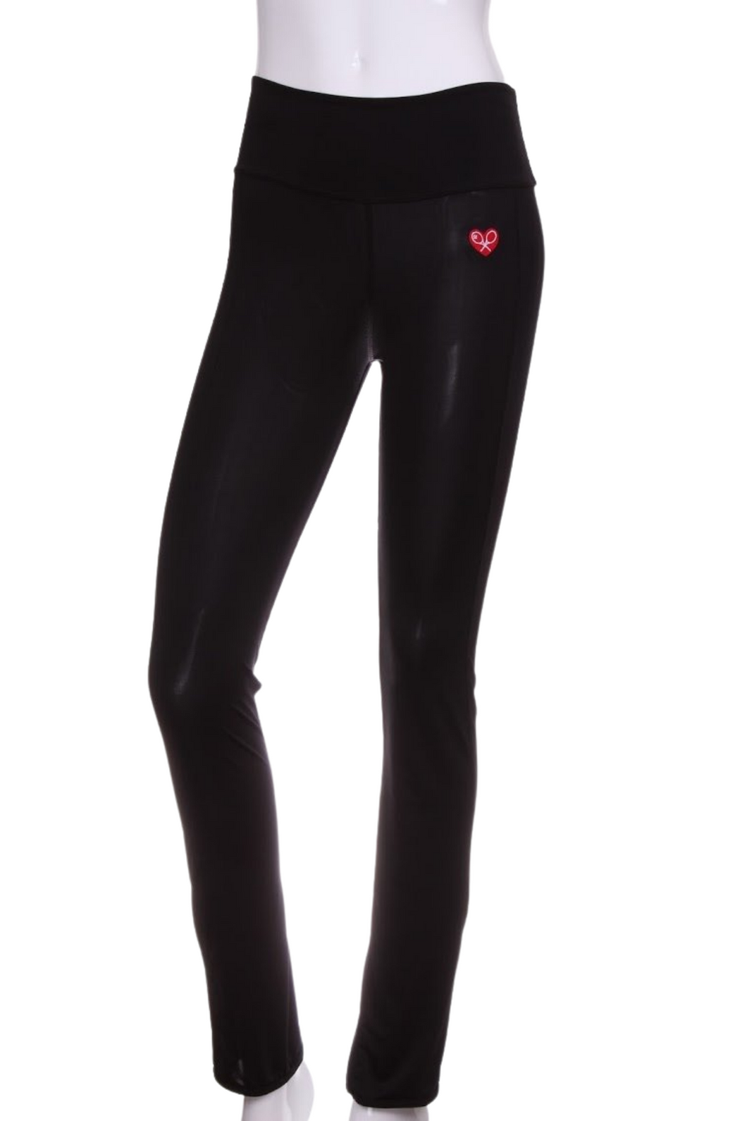 Soft Black Leg Lengthening Warm Up Pants - I LOVE MY DOUBLES PARTNER!!!