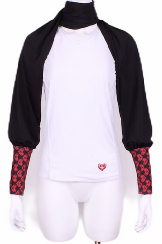Soft Black + Soft Black Scarf Vest - I LOVE MY DOUBLES PARTNER!!!