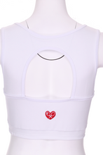 Load image into Gallery viewer, Solid White Love &quot;O&quot; Bra - I LOVE MY DOUBLES PARTNER!!!
