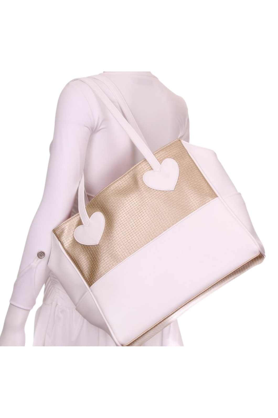 White + Gold Mini LOVE Tote - I LOVE MY DOUBLES PARTNER!!!