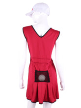 Load image into Gallery viewer, The Angelina Dress is from our sophisticated and elegant collections, for women with a flair for looking good. Our dress is fitted through the bodice, and flares out at the skirt. It is perfect for tennis, running and golf, and of course, a trip to your after-court party with your friends. It was designed for confident women like you!   Wear this stunning piece straight from the court to cocktails.
