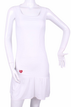 Load image into Gallery viewer, The White Monroe Court to Cocktails Tennis Dress - I LOVE MY DOUBLES PARTNER!!!

