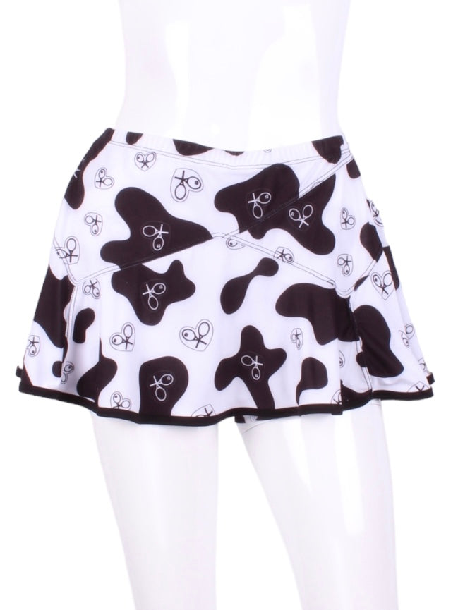 Limited Triangle Skirt Cow Print