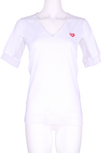 Load image into Gallery viewer, White Dry Fit Baggy Vee Tee - I LOVE MY DOUBLES PARTNER!!!

