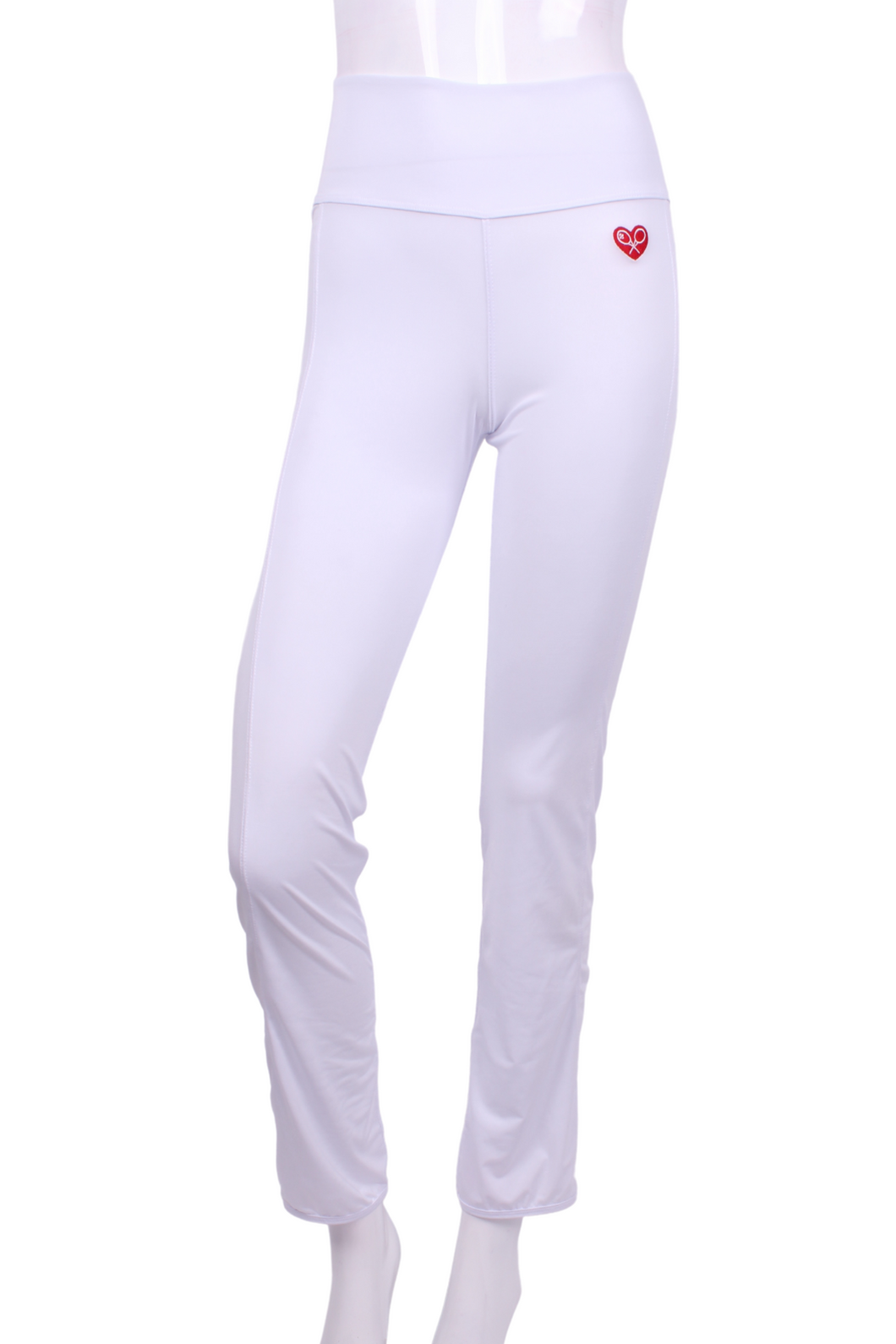 White Leg Lengthening Warm Up Pants - I LOVE MY DOUBLES PARTNER!!!
