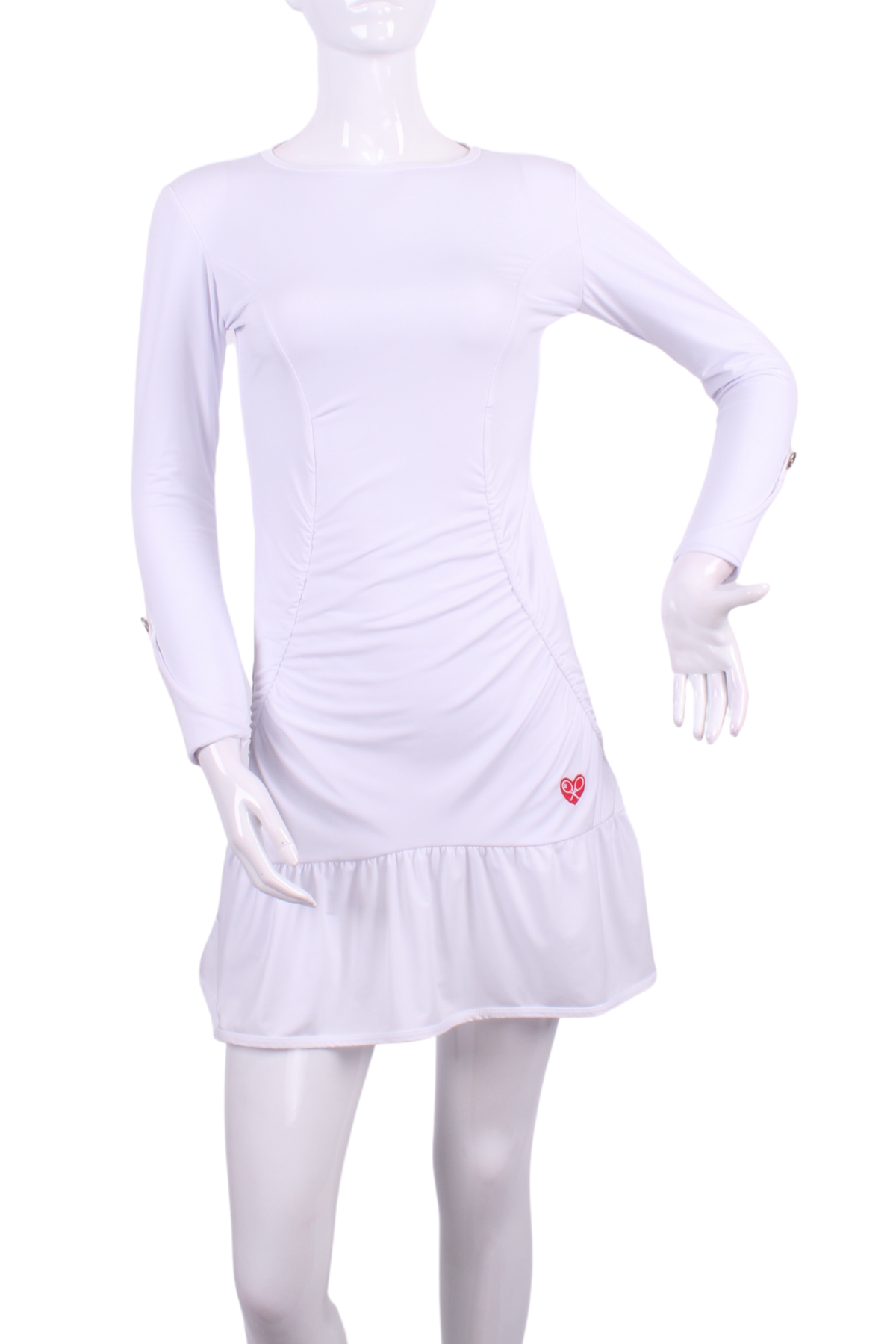 Generous Soft White Long Sleeve Monroe Tennis Dress