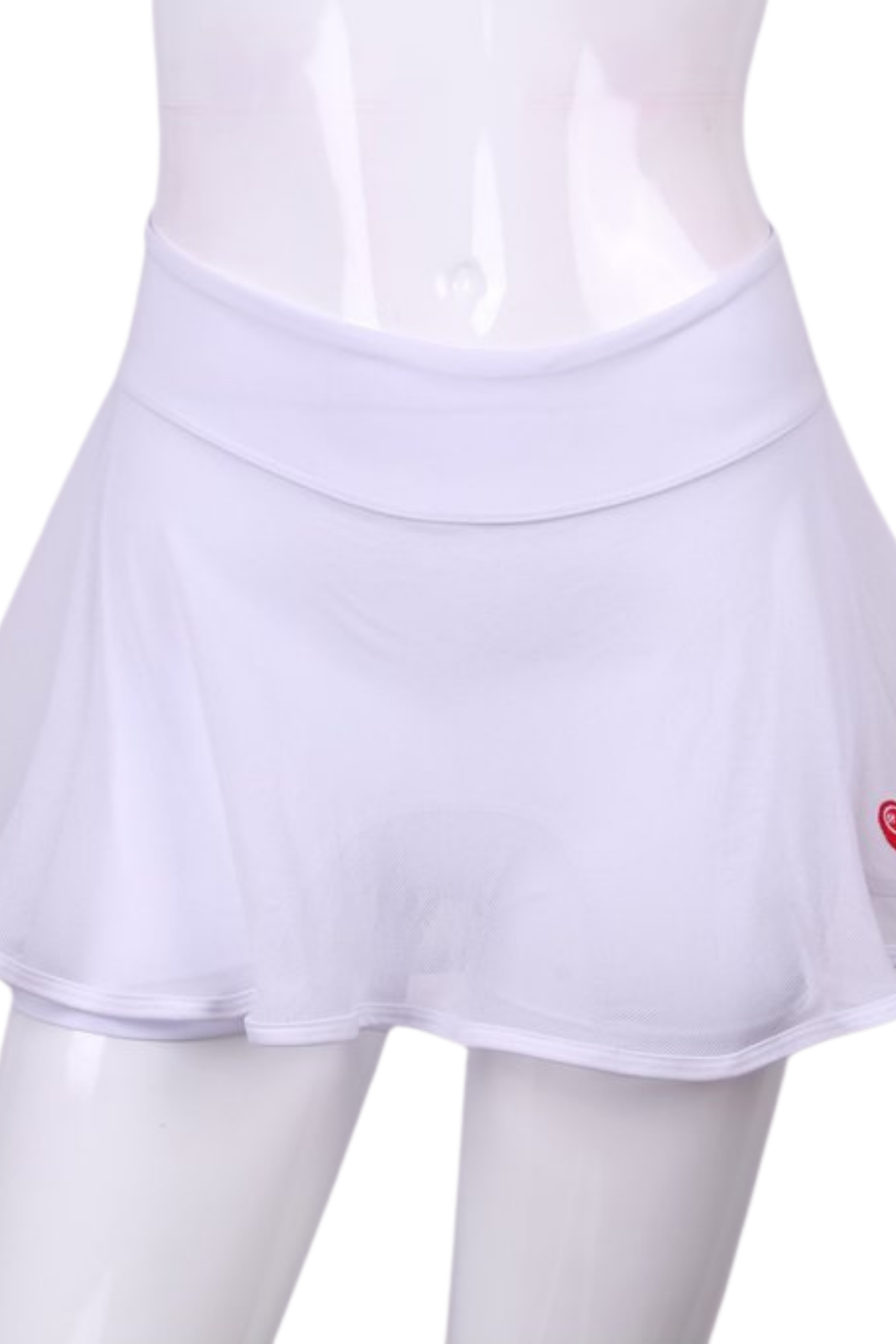 White Mesh Love O Tennis Skirt
