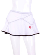 Load image into Gallery viewer, Triangle Skirt White with Black Trim
