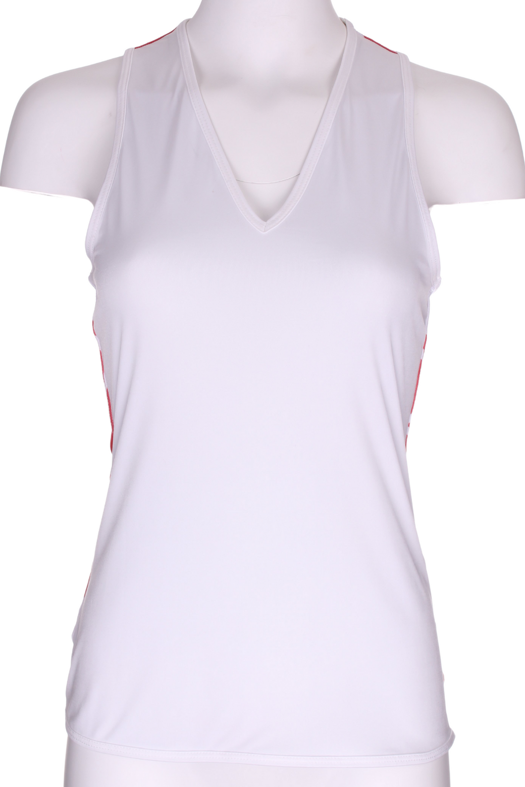 White Vee Tank with Huge Hearts on Back - I LOVE MY DOUBLES PARTNER!!!