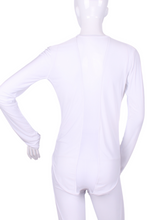 Load image into Gallery viewer, Longer White + White Mesh Long Sleeve Crew Tee - I LOVE MY DOUBLES PARTNER!!!
