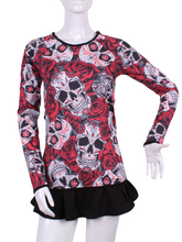 Load image into Gallery viewer, Print Open Back Long Sleeve Crew - I LOVE MY DOUBLES PARTNER!!!
