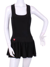 Load image into Gallery viewer, The Sandra Dee Dress offers a playful, fun, and very flirty look. Our dress is fitted, and flares out at the skirt. It is perfect for tennis, running and golf (with our Leg Lengthening Leggings), and of course, a trip to your after-court party with your friends. It was designed for confident women like you!
