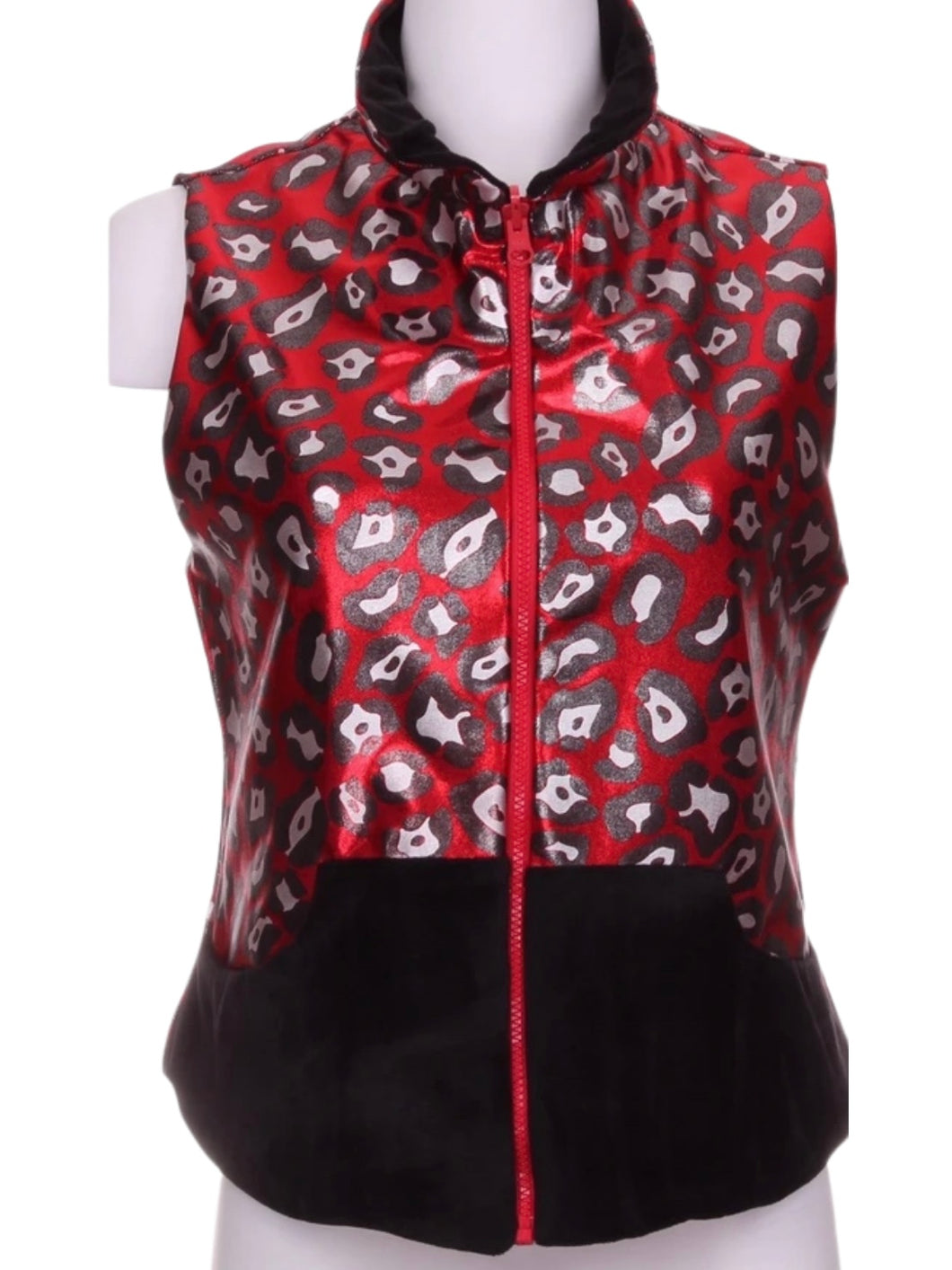 Red Black and White Leopard Print Vest - I LOVE MY DOUBLES PARTNER!!!