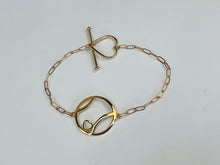 Load image into Gallery viewer, Ball + Heart Gold Bracelet - I LOVE MY DOUBLES PARTNER!!!
