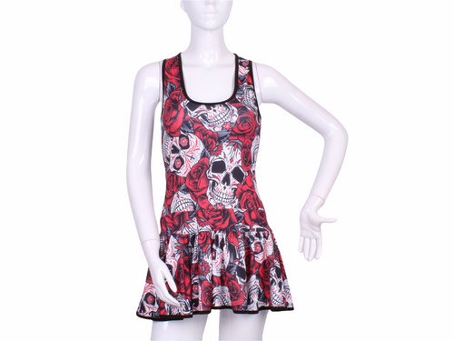 Skull + Roses Sandra Dee Tennis Dress - I LOVE MY DOUBLES PARTNER!!!