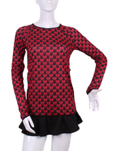 Load image into Gallery viewer, Print Open Back Long Sleeve Crew - I LOVE MY DOUBLES PARTNER!!!
