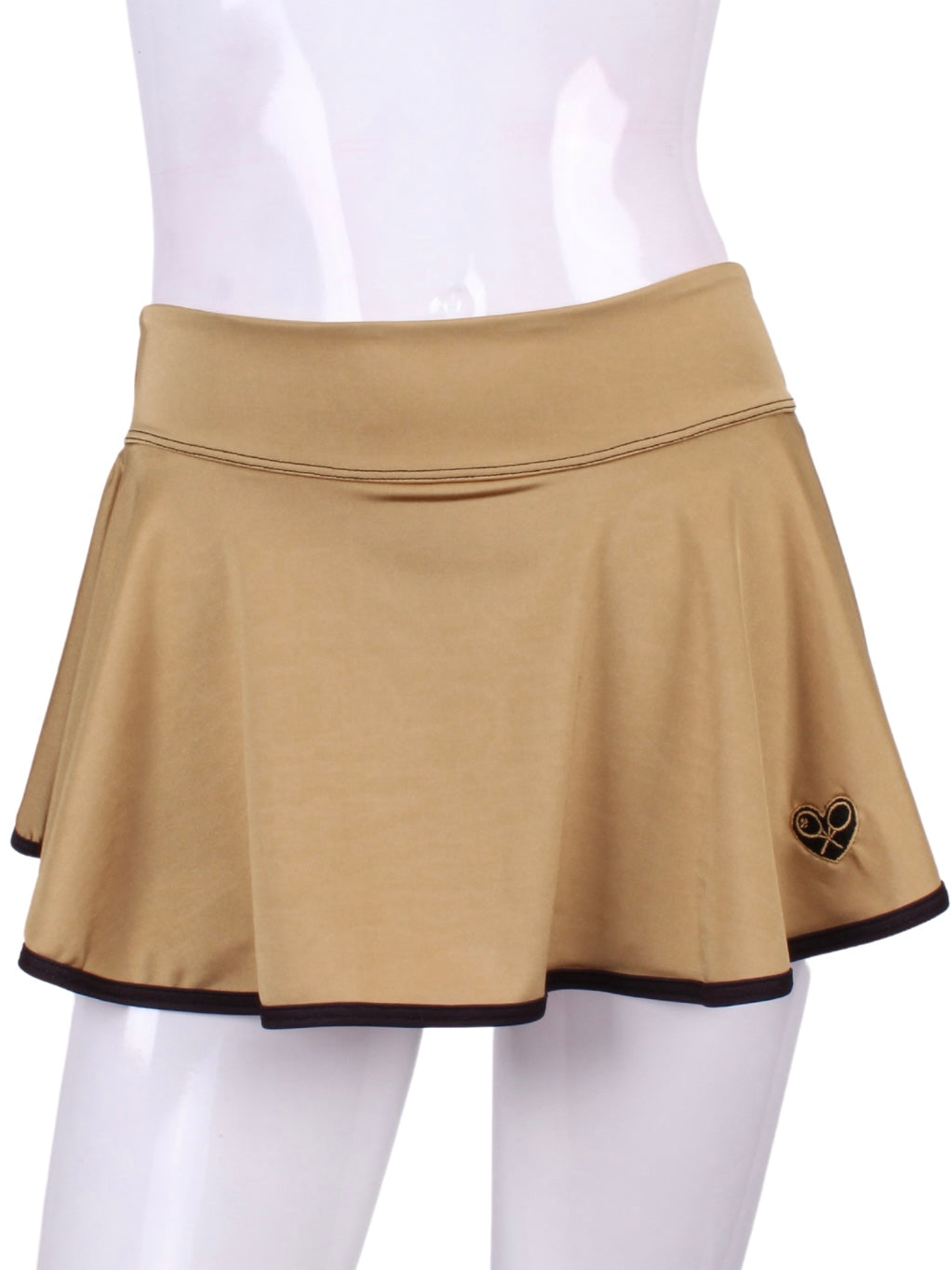 Soft Brushed Gold LOVE “O” Tennis Skirt - I LOVE MY DOUBLES PARTNER!!!