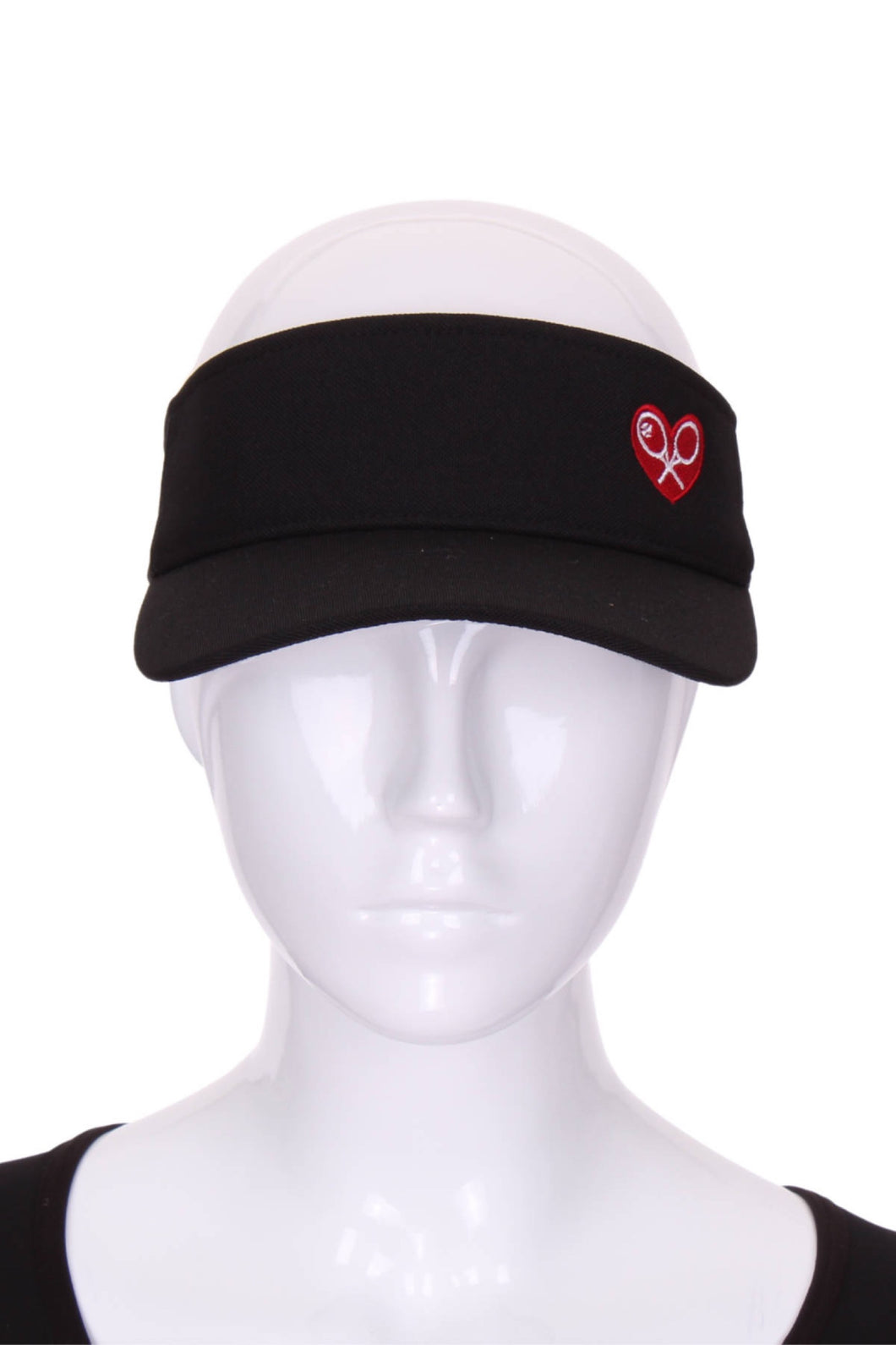 Mesh Visor with Heart + Rackets Logo - I LOVE MY DOUBLES PARTNER!!!