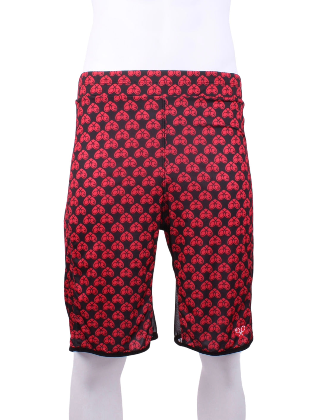 New for 2022 - the Mini Red Heart men's original Shorts with Mesh are available for sale only in our Beverly Hills Boutique - 