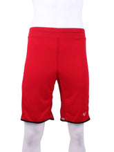 Load image into Gallery viewer, This is our limited edition Short Men’s Shorts Red.  This piece has a silky and soft fabric.   We make these in very small quantities - by design.  Unique.  Luxurious.  Comfortable.  Cool.  Fun.
