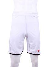 Load image into Gallery viewer, This is our limited edition Short Men’s Shorts White.  This piece has a silky and soft fabric.   We make these in very small quantities - by design.  Unique.  Luxurious.  Comfortable.  Cool.  Fun.
