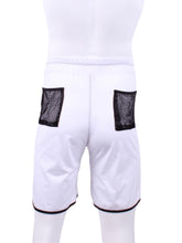Load image into Gallery viewer, This is our limited edition Short Men’s Shorts White.  This piece has a silky and soft fabric.   We make these in very small quantities - by design.  Unique.  Luxurious.  Comfortable.  Cool.  Fun.
