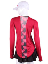 Load image into Gallery viewer, Raspberry Red Long Sleeve Crew Tee
