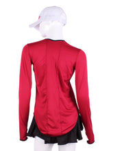 Load image into Gallery viewer, Raspberry Red Long Sleeve Crew Tee
