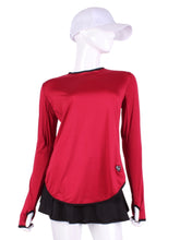 Load image into Gallery viewer, Raspberry Red Long Sleeve Crew Tee
