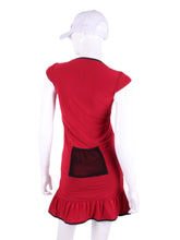 Load image into Gallery viewer, The Monroe Dress offers a little more coverage around the chest and the arms, but delicately shows your feminine curves. Our dress is fitted, and flares out at the skirt. It is perfect for tennis, running and golf, and of course, a trip to your after-court party with your friends. It was designed for confident women like you!
