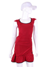 Load image into Gallery viewer, The Monroe Dress offers a little more coverage around the chest and the arms, but delicately shows your feminine curves. Our dress is fitted, and flares out at the skirt. It is perfect for tennis, running and golf, and of course, a trip to your after-court party with your friends. It was designed for confident women like you!
